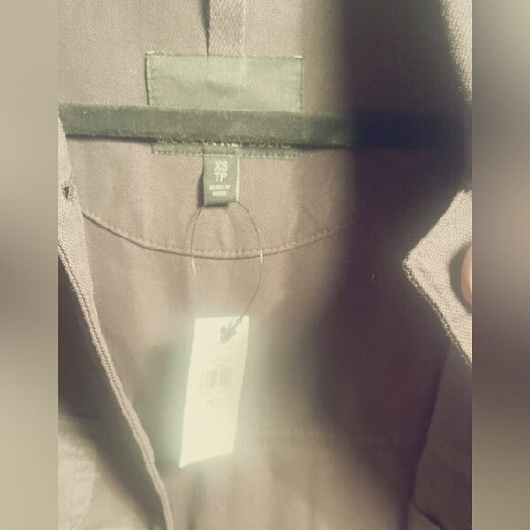 NWT Banana Republic cropped utility oversized black denim long sleeve jacket XS - Picture 4 of 5